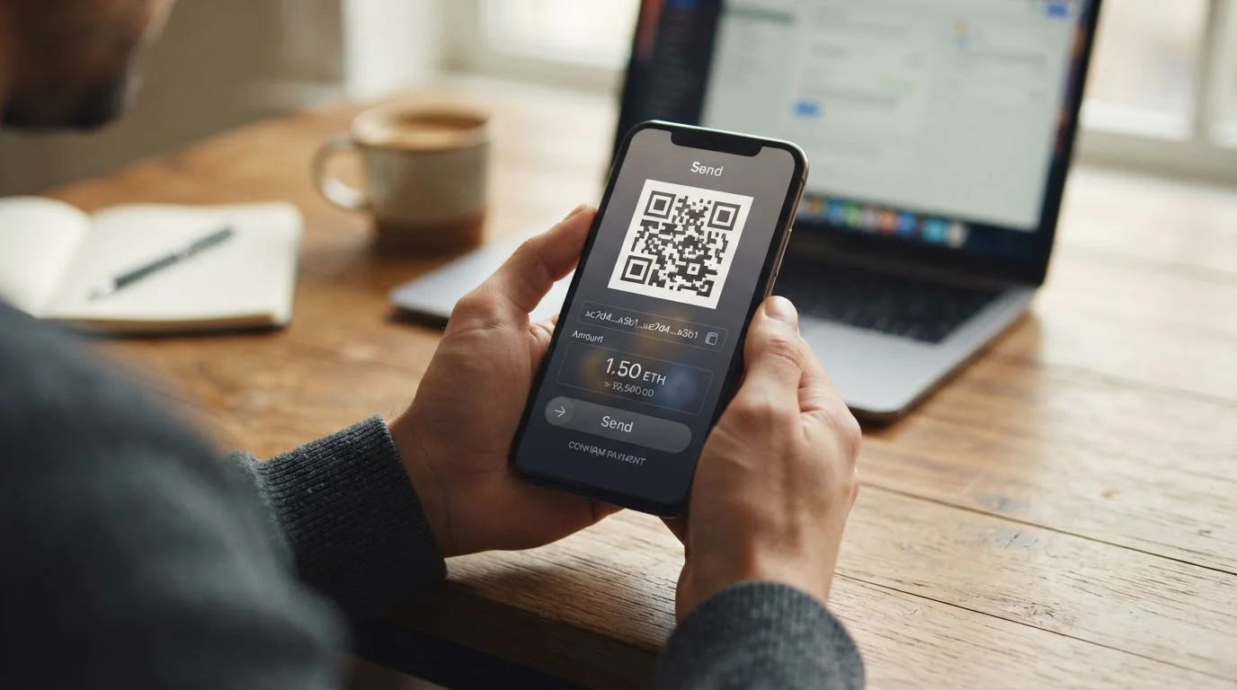 Cartera de Cardano abierta en un teléfono para depositar ADA en un casino