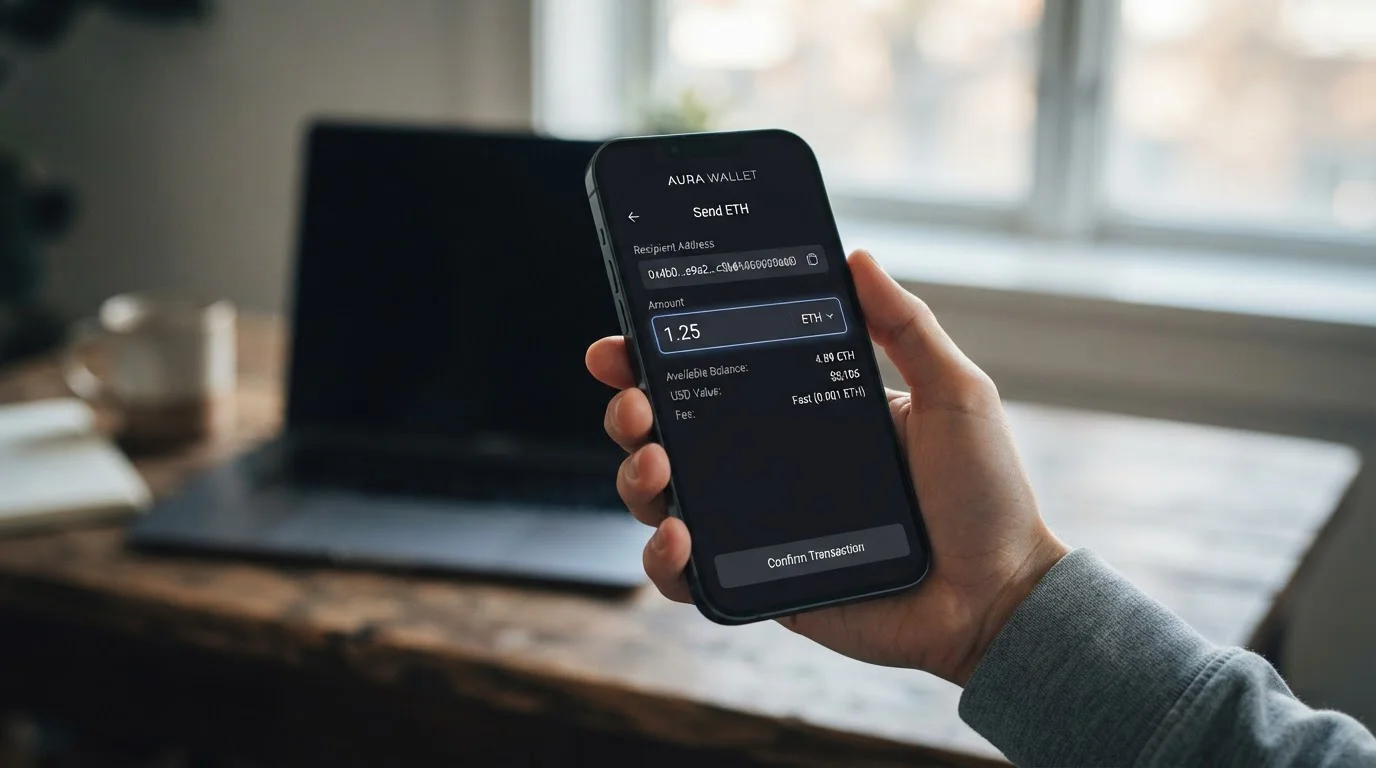 Cartera digital de XRP mostrando dirección y etiqueta de destino en un teléfono