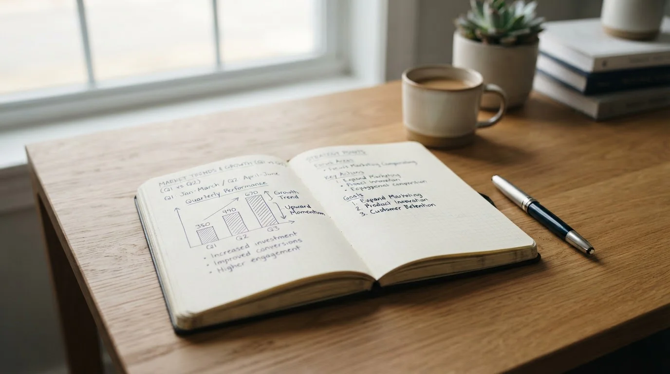 Cuaderno con anotaciones comparando tramos de depósito de 1 a 20 euros en casinos